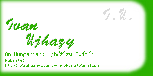 ivan ujhazy business card